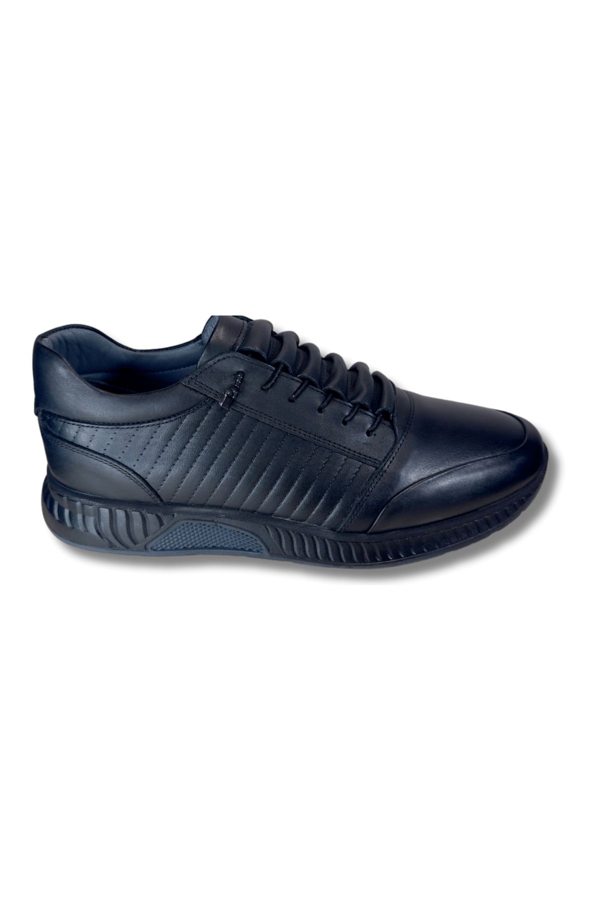 Greyybull Shoes GREYBULL Siyah Hakiki Deri Günlük Spor Ayakkabı (SS5)