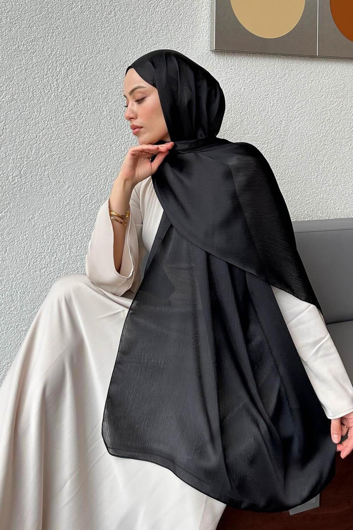 lamelif Janjan Şal Siyah görsel 4