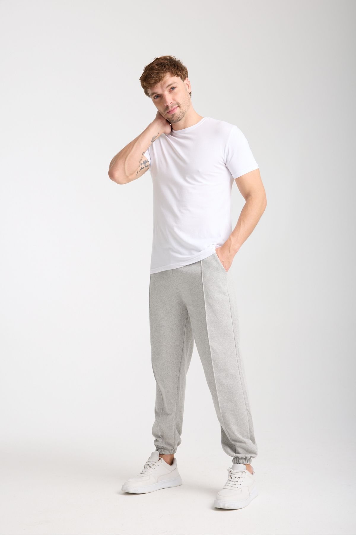 TUWAN sport Erkek Baggy lastik paça eşofman altı