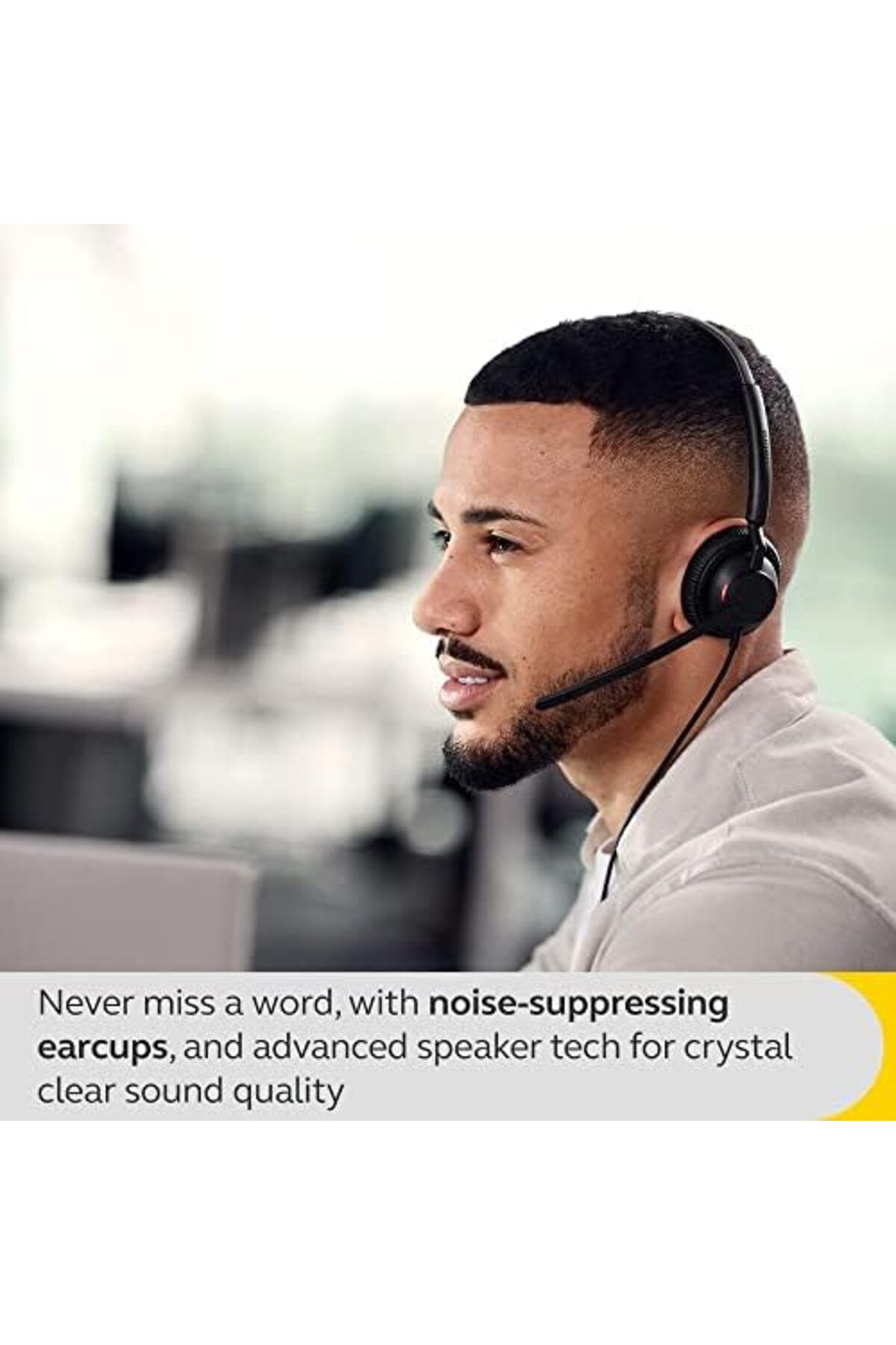 Jabra-Engage 40 Wired Monaural Headset with Built-In Call Control, Noise Cancellation, Ultra-Lightwe 4