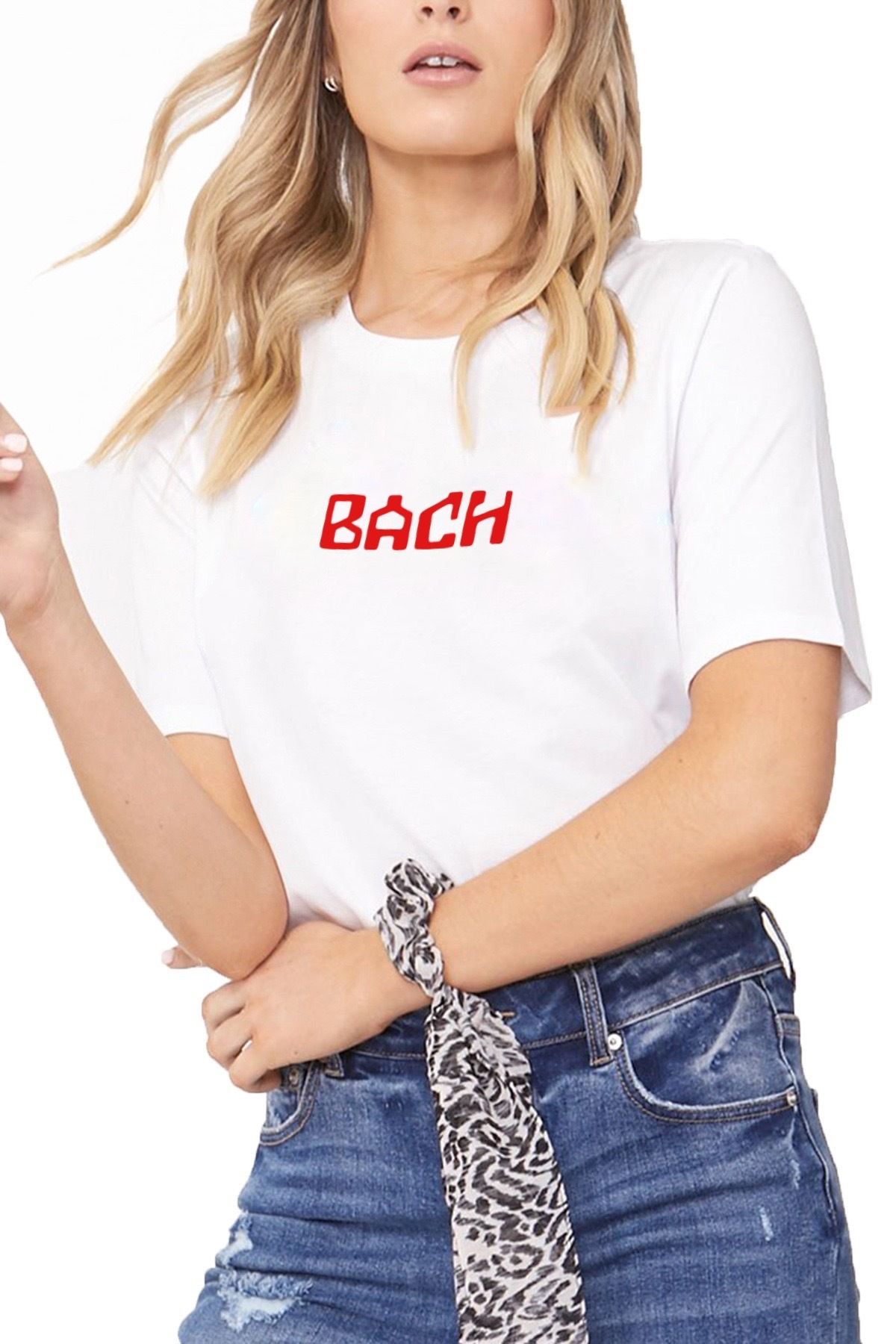 Mack BACH Beyaz Boyfriend Kadın Tişört