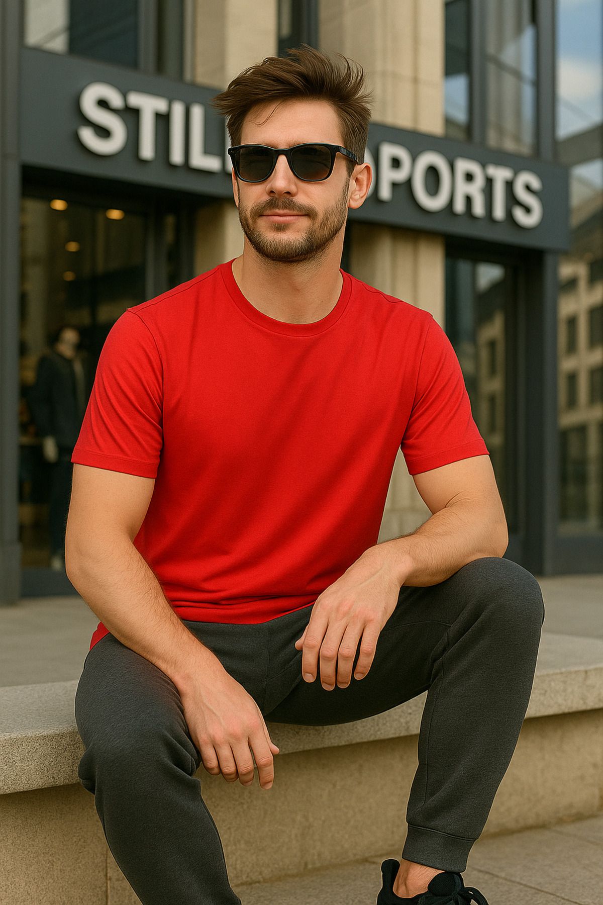 SPOR KIRMIZI TİŞORT (NEFES ALAN TERLETMEZ KUMAŞ)