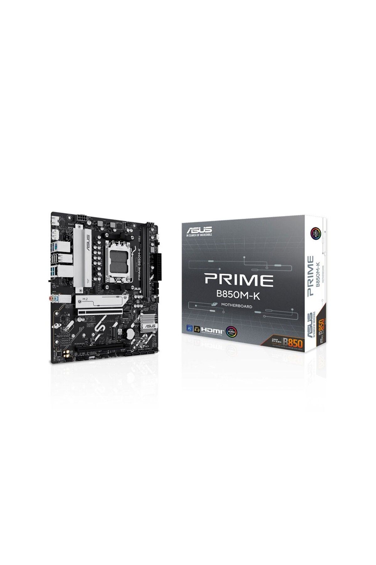 ASUS PRIME B850M-K AMD B850 AM5 DDR5 8200 DP HDMI Çift M2 USB3.2 AURA RGB