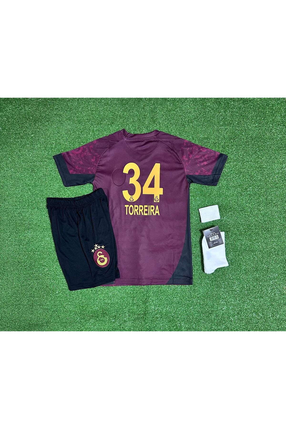 Alaturka Mix Galatâsarây 2025/26 Torreira Deplasman Çocuk Forması 4lü Set 5 YILDIZ