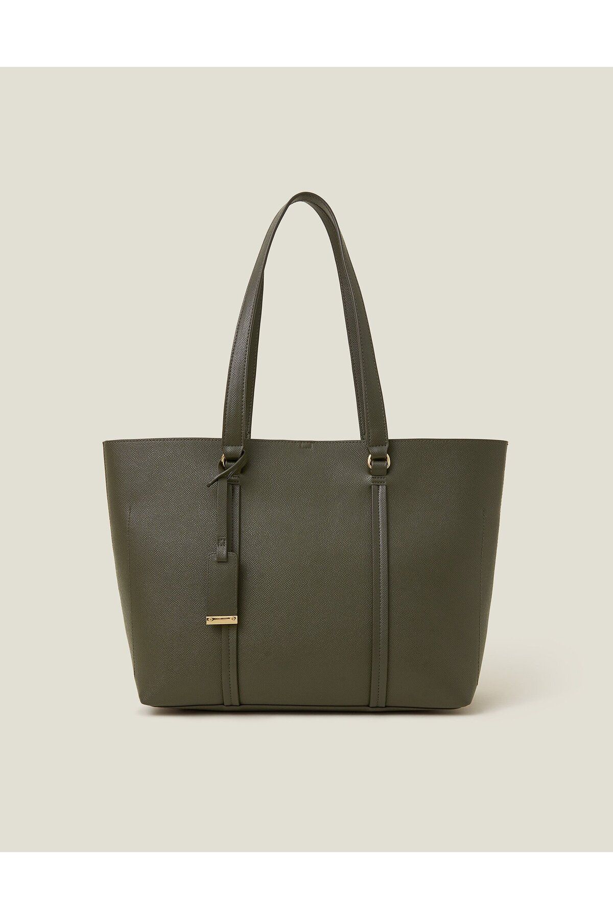 Accessorize Suni Deri Tote Çanta Yeşil