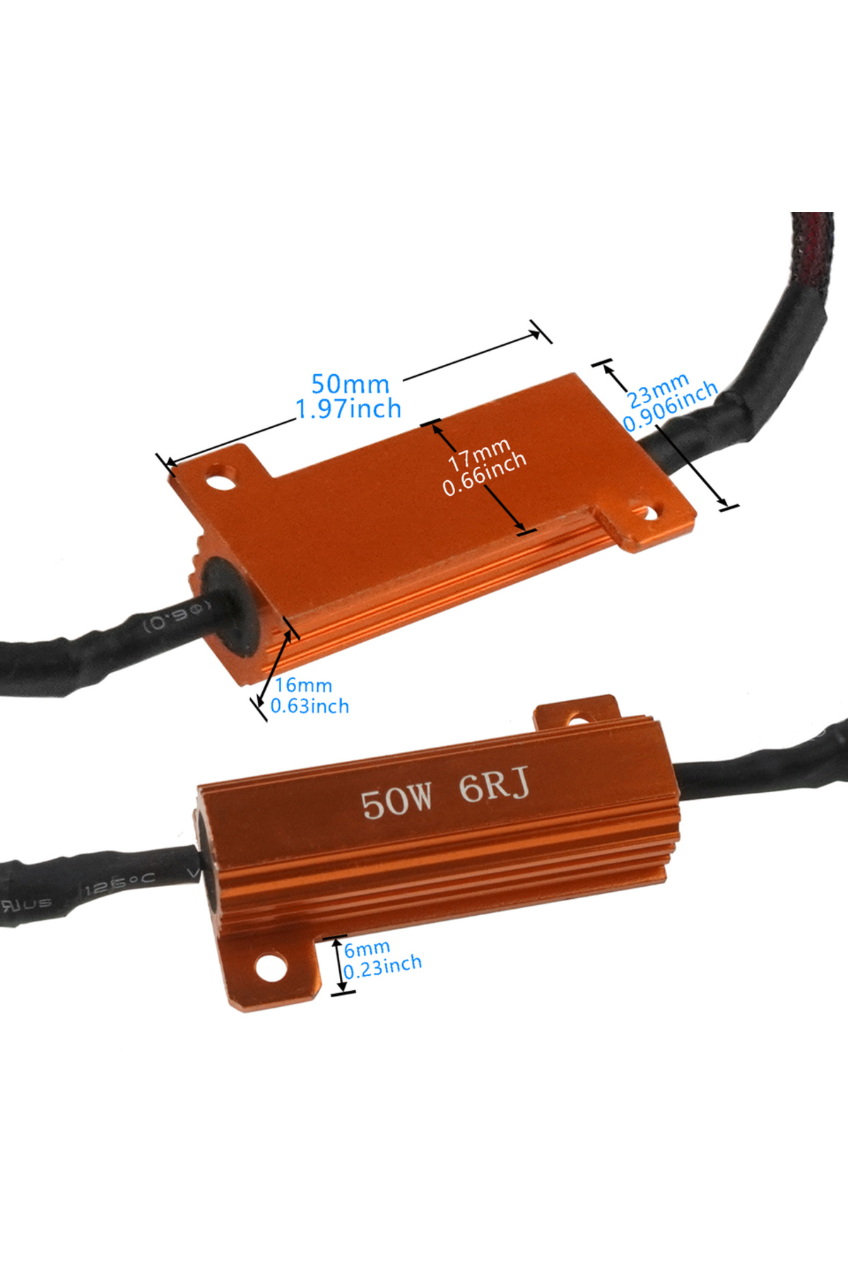 Choice-Angrong 2x H7 Led Load Resistors 50w 6 Ohm Stop Car Light Flicker Cancel Error Message 6