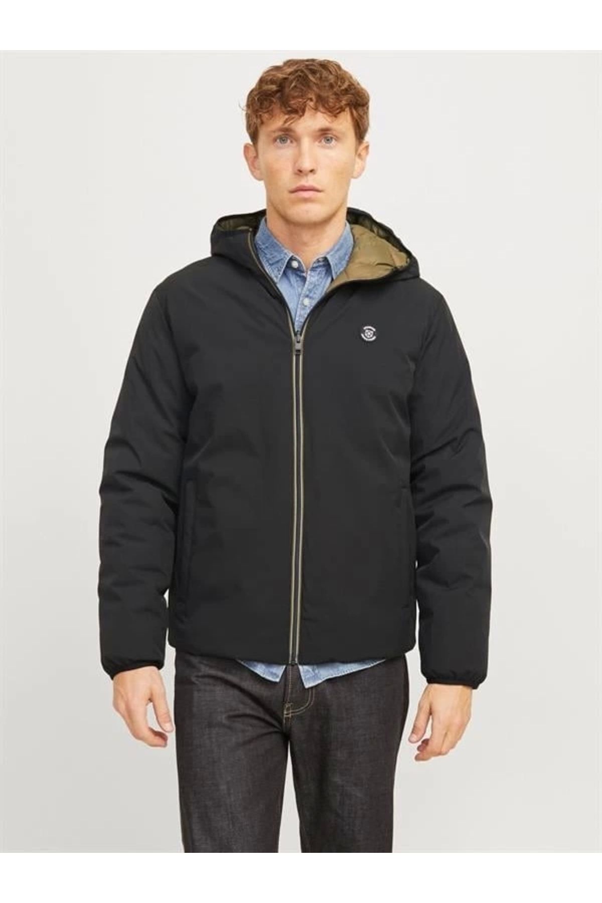 Lale Moda Su Geçirmez Çift Taraflı Soft Shell Erkek Mont