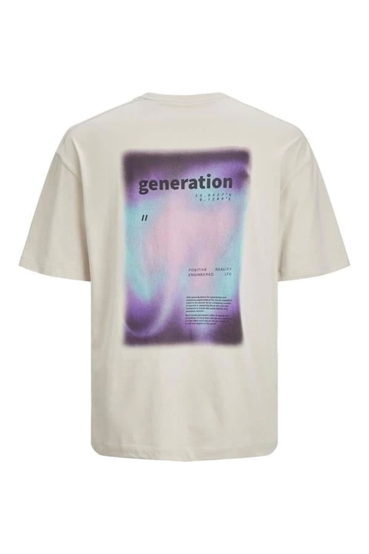 Lale Moda Sırt Baskılı Erkek T-Shirt