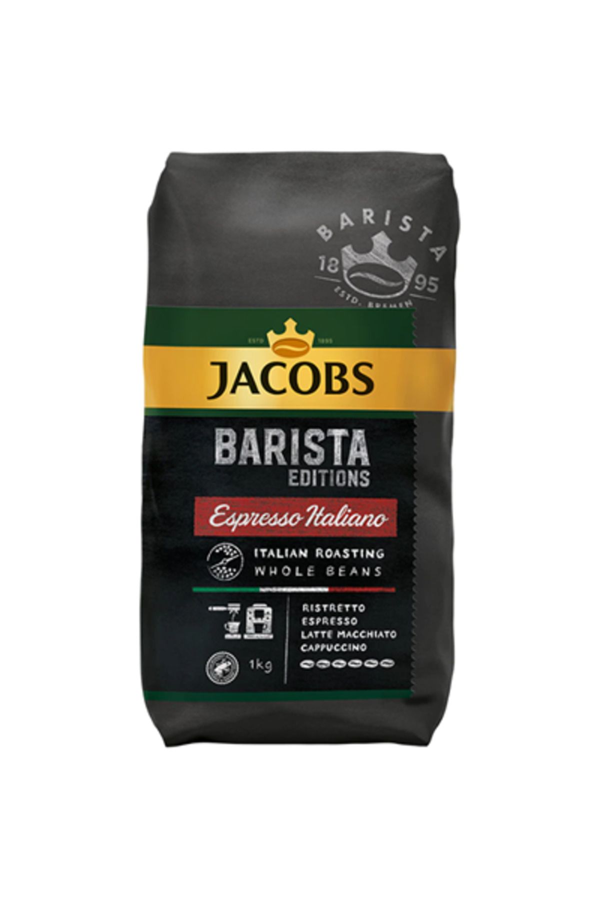 Jacobs Boabe De Cafea, Jacobs Barista Espresso Italiano, 1 Kg - Whole Beans