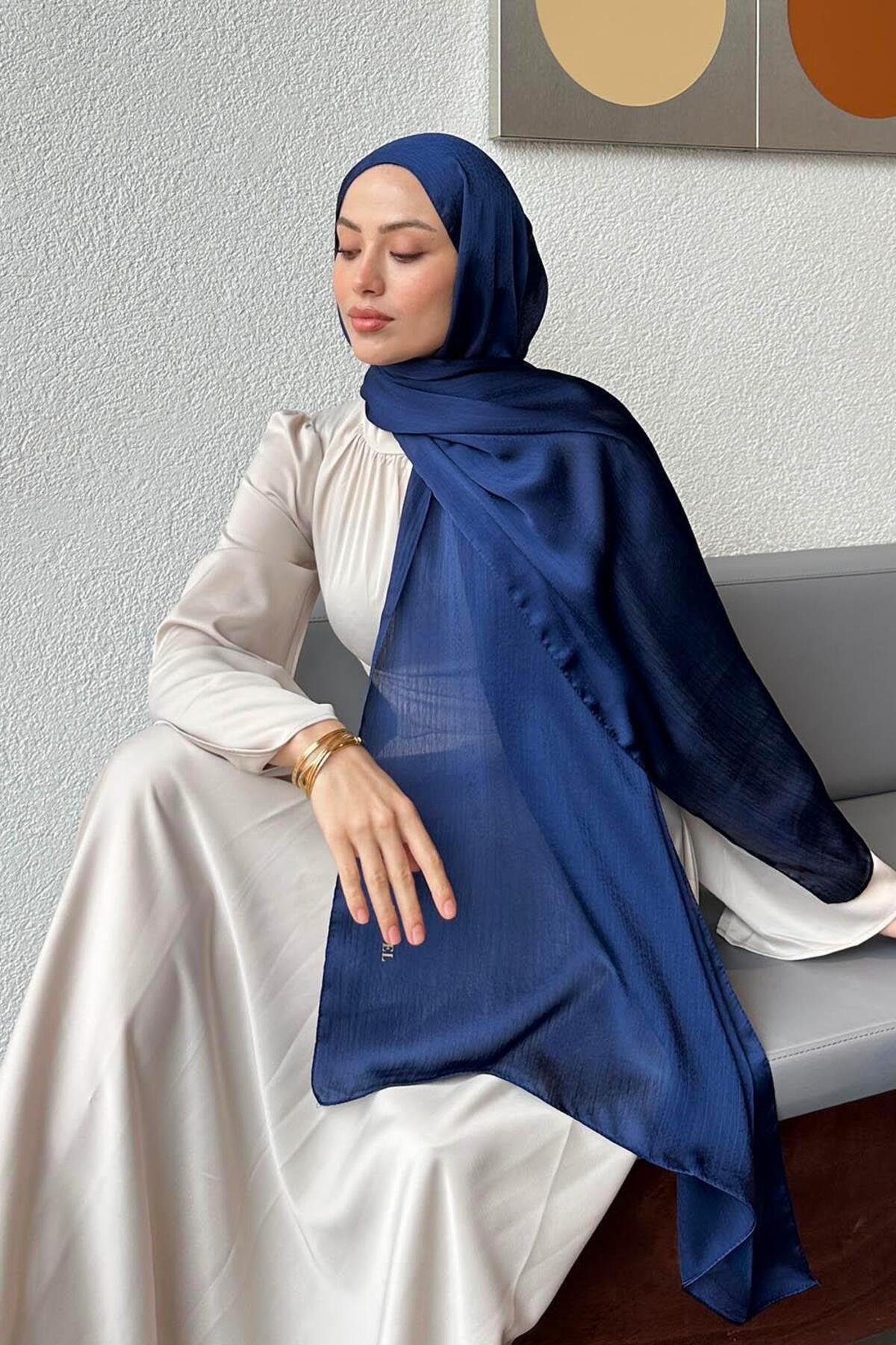 lamelif Janjan Şal Gece Mavisi görsel 3