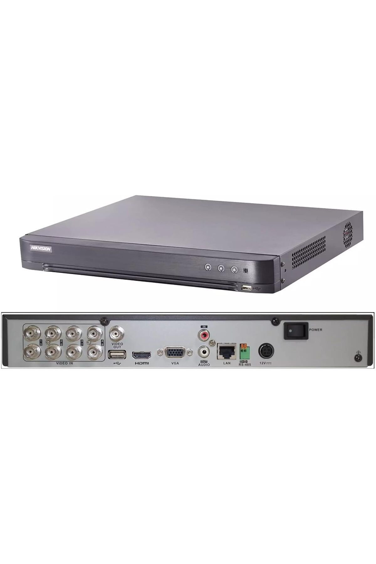 Hikvision-8 External Cameras 5MP HD from Hikvision with 8 Channels - 1TB Digital Video Recording - Adapters & 7