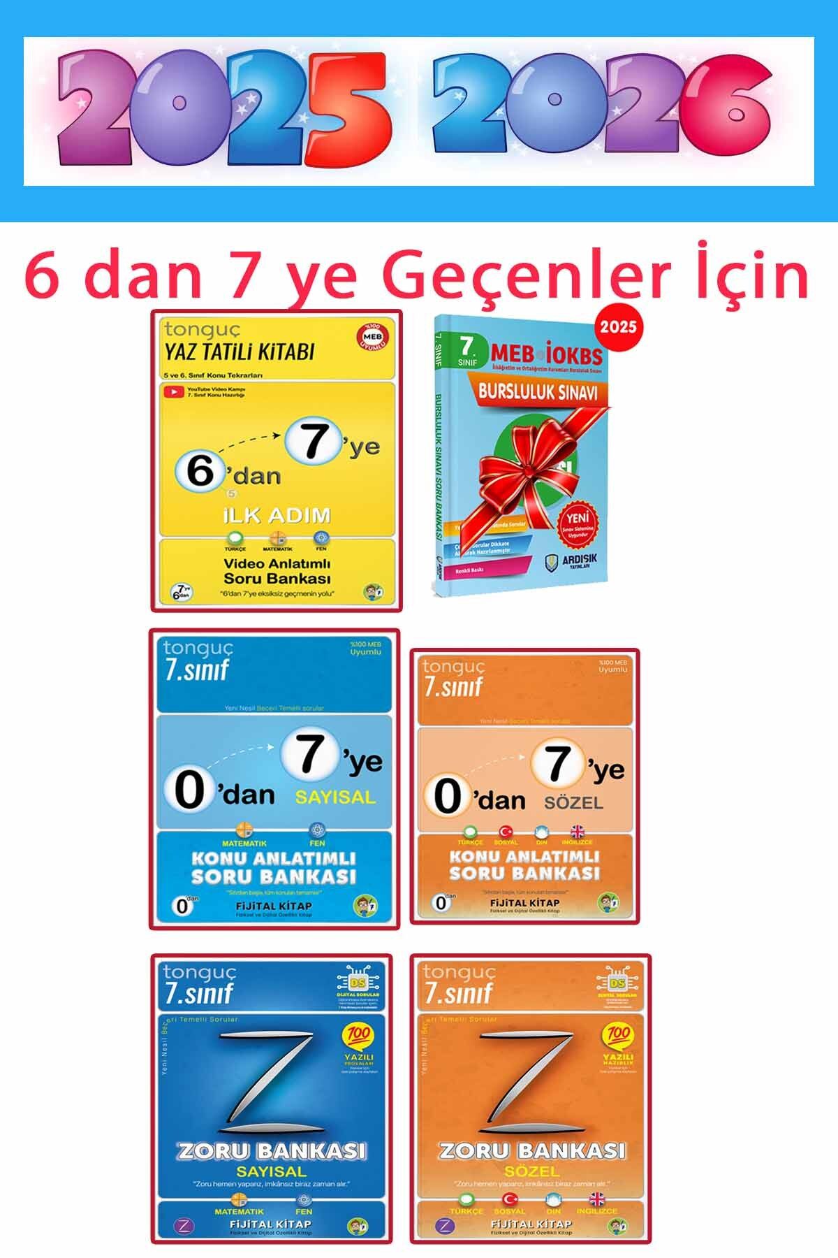 Tonguç Yayınları 7. Sınıf 6 Dan 7 Ye Hazırlık Seti Konu Anlatımlı Zoru Bankası Set Tüm Dersler