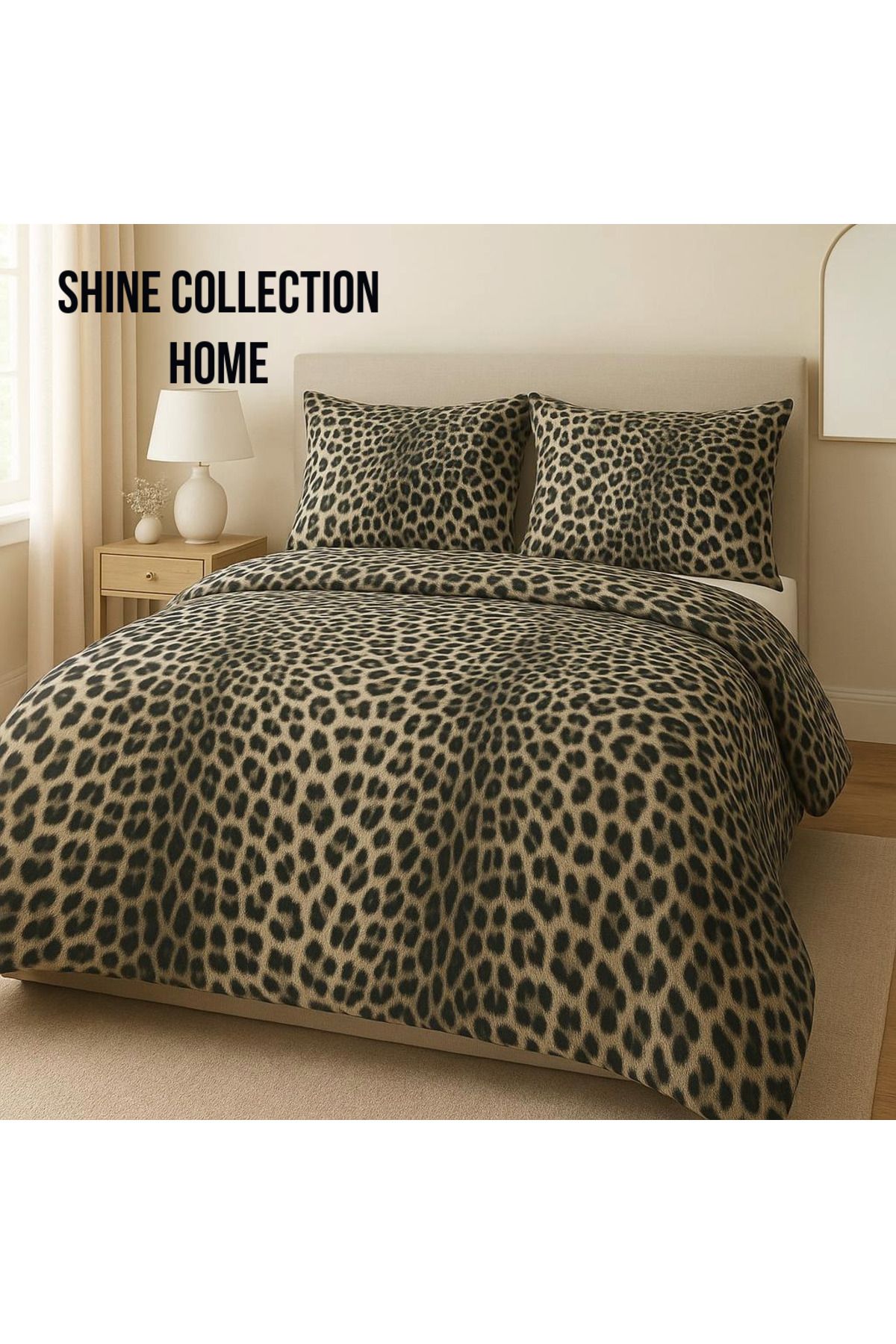 SdfHome LEOPAR DESENLİ ÇİFT KİŞİLİK NEVRESİM TAKIMI
