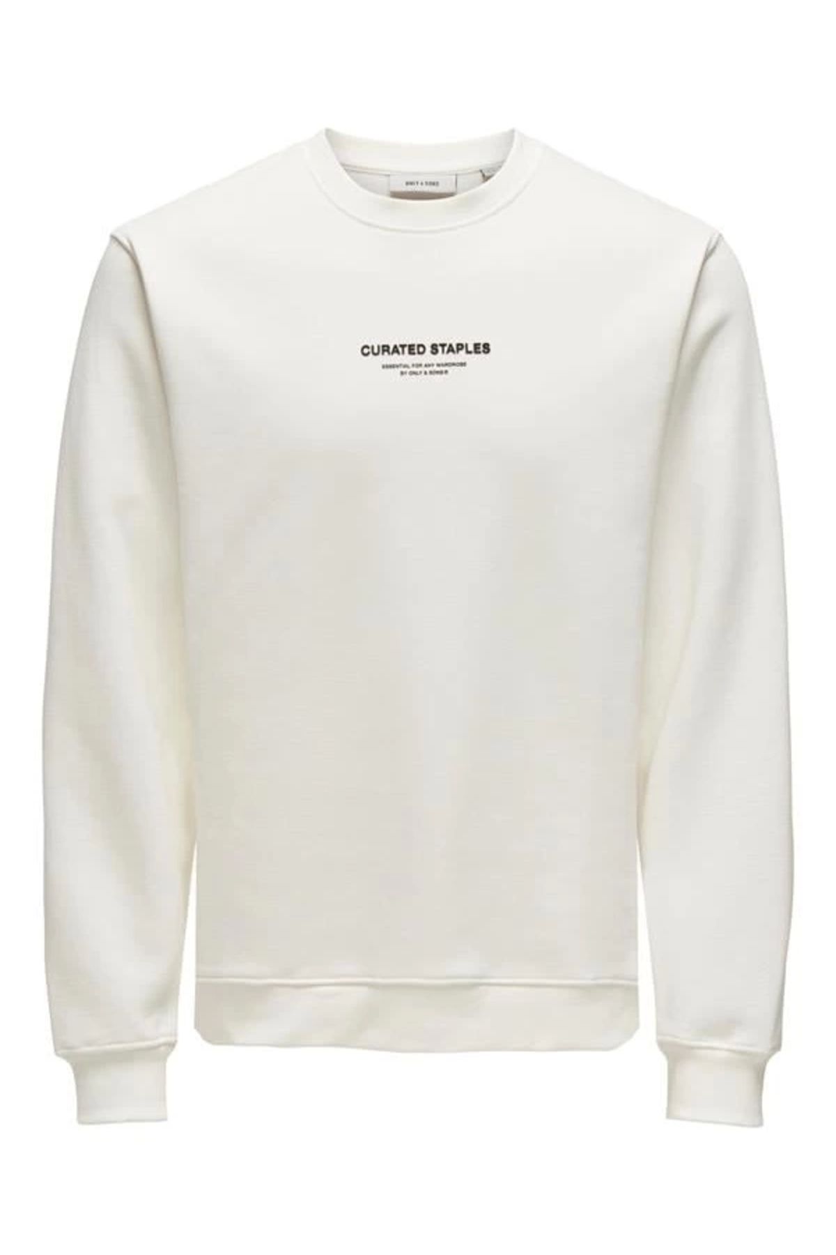 Lale Moda Sıfır Yaka Şardonlu Erkek Sweatshirt
