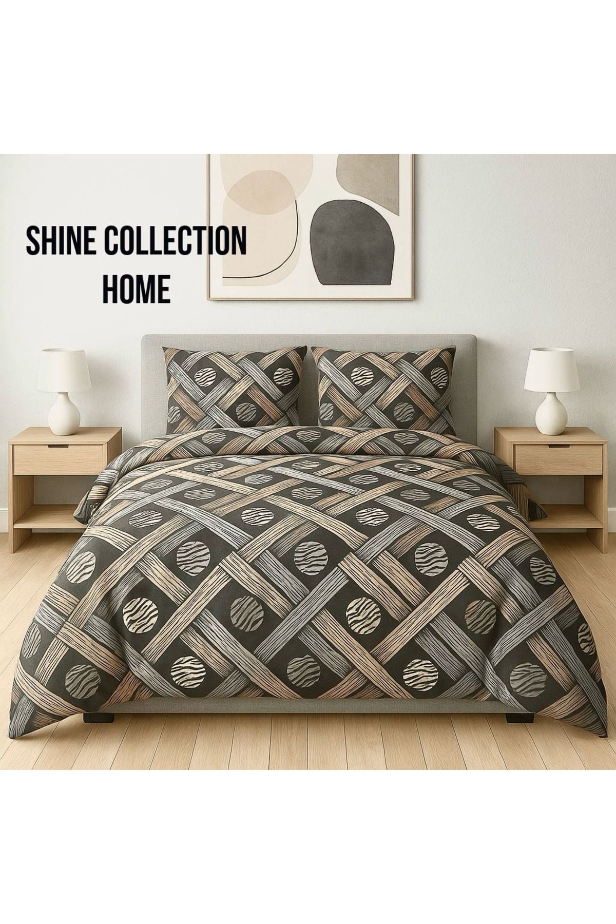 SdfHome EKOSE DESENLİ ÇİFT KİŞİLİK NEVRESİM TAKIMI