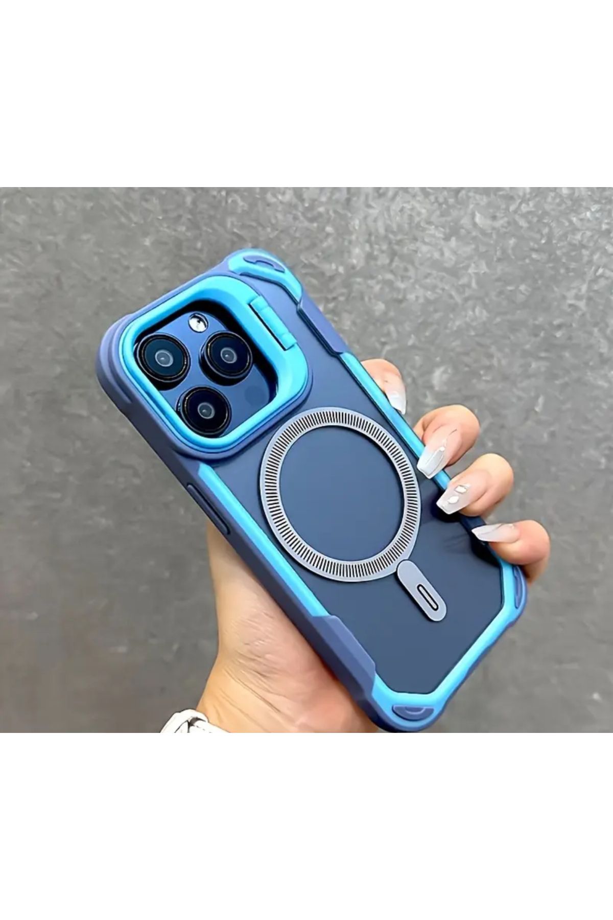 Store Apple Iphone 16 Pro Uyumlu Kılıf Standlı Mat Magsafe Özellikli
