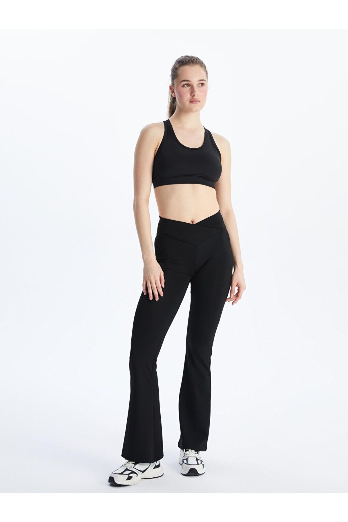 LC Waikiki XSIDE ACTIVE Beli Lastikli İspanyol Paça Kadın Spor Tayt