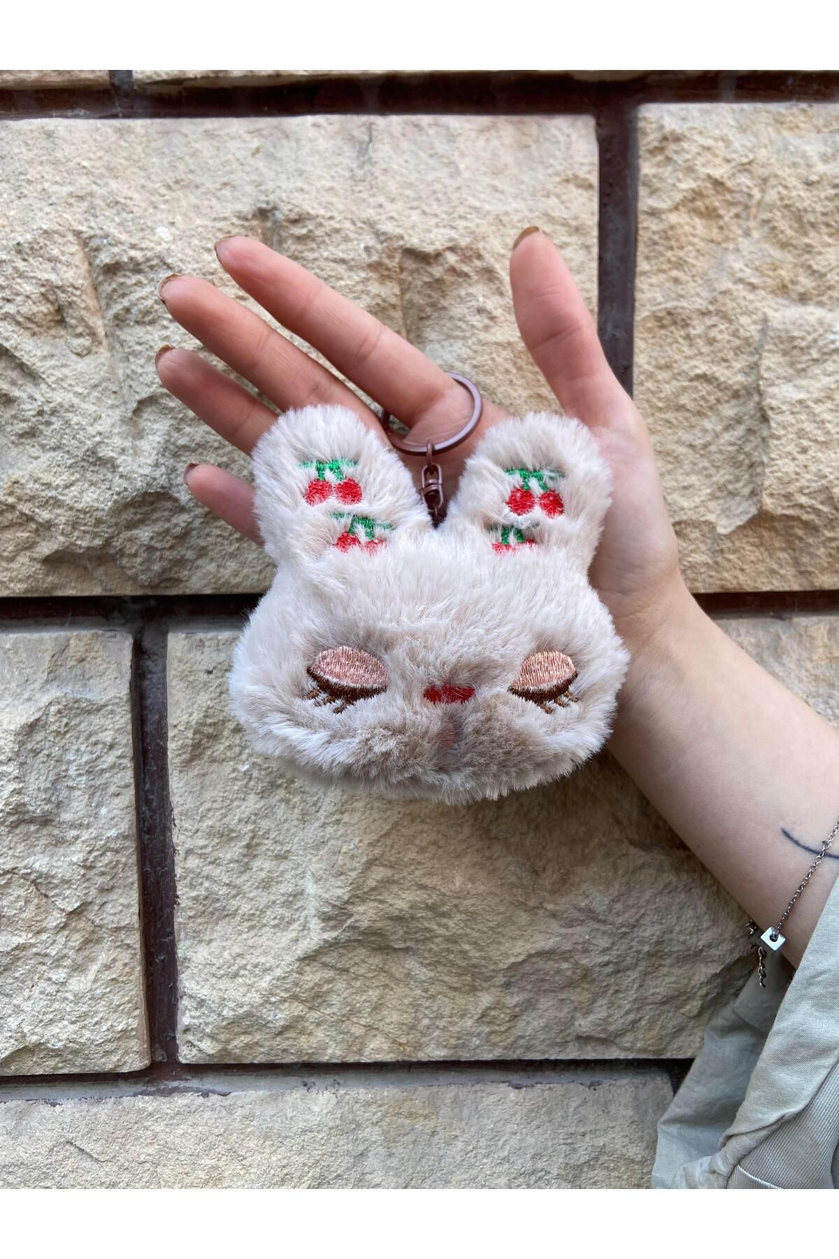 Piraye Gift Sevimli Kedi Tasarımlı Peluş Anahtarlık