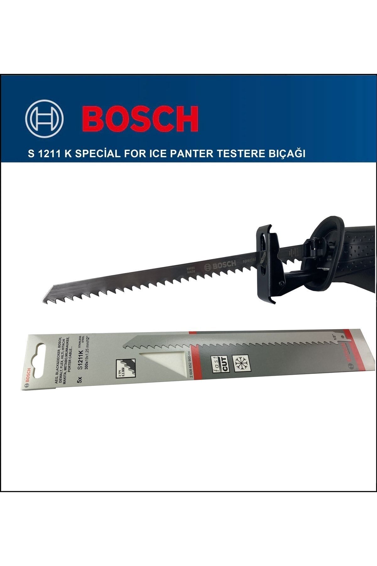 Bosch - Tilki Kuyruğu Bıçağı S 1211 K - Buz Ve Kemik Kesme 2 608 652 900 2'li Paket