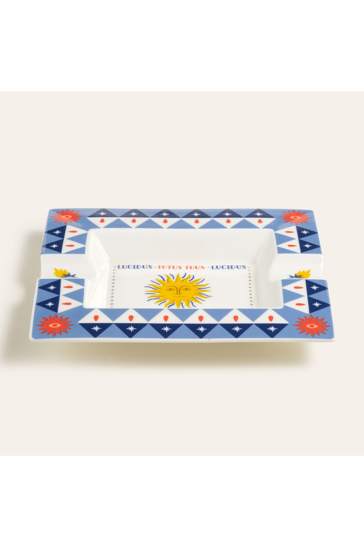 Zsa Zsa Zsu Luohu Porselen Kül Tablası 19x16x3 Cm Beyaz