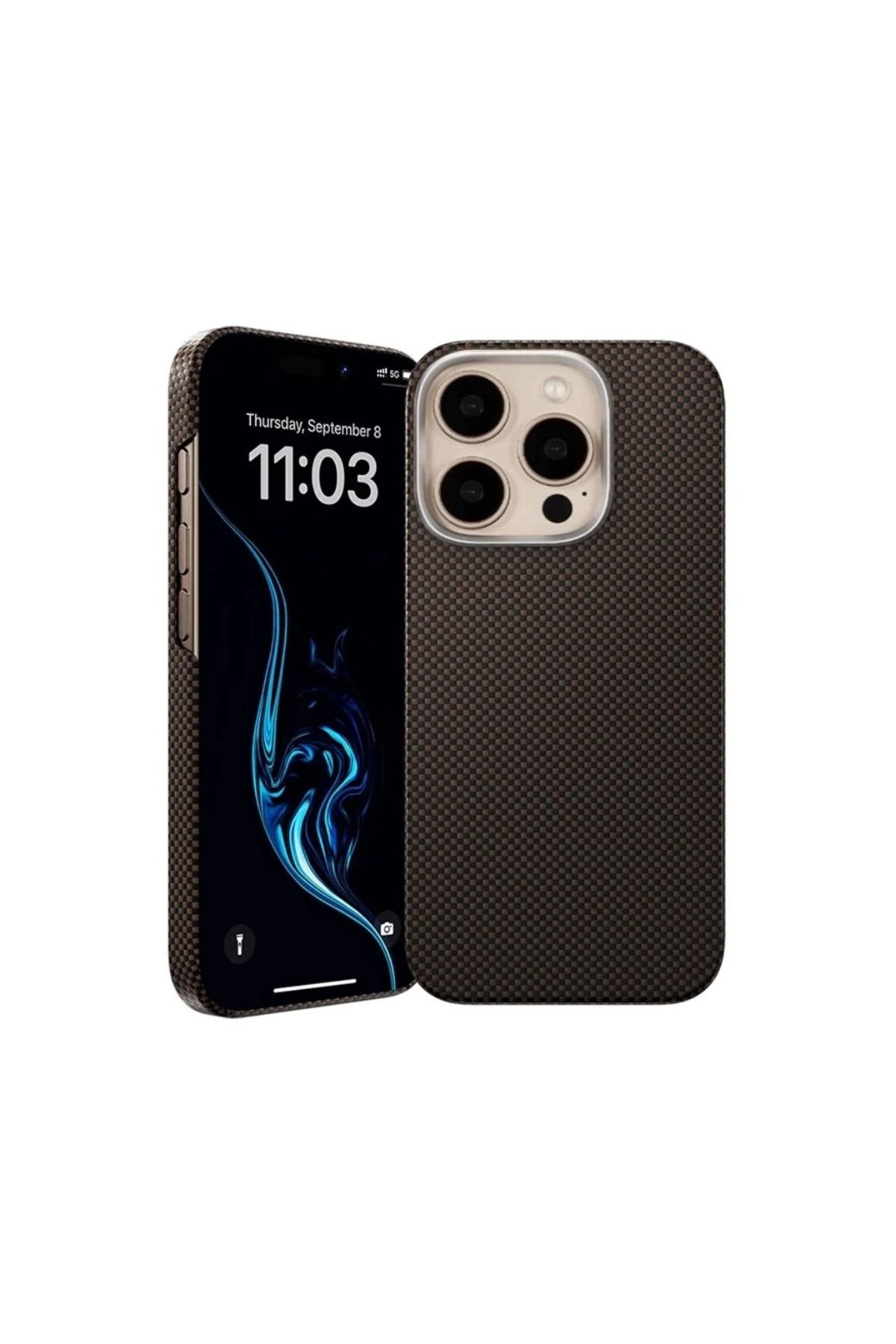 damperglass Military Knitted Karbon 1000D Kevlar Kılıf - iPhone 16 Pro Max