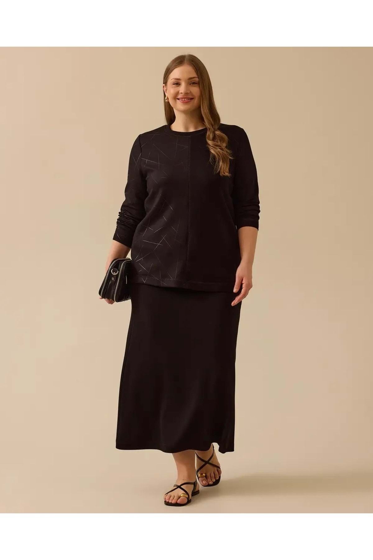 Gala-Xi GALA-Xİ SWEATSHİRT 25Y-GX-2512314004 SİYAH 44