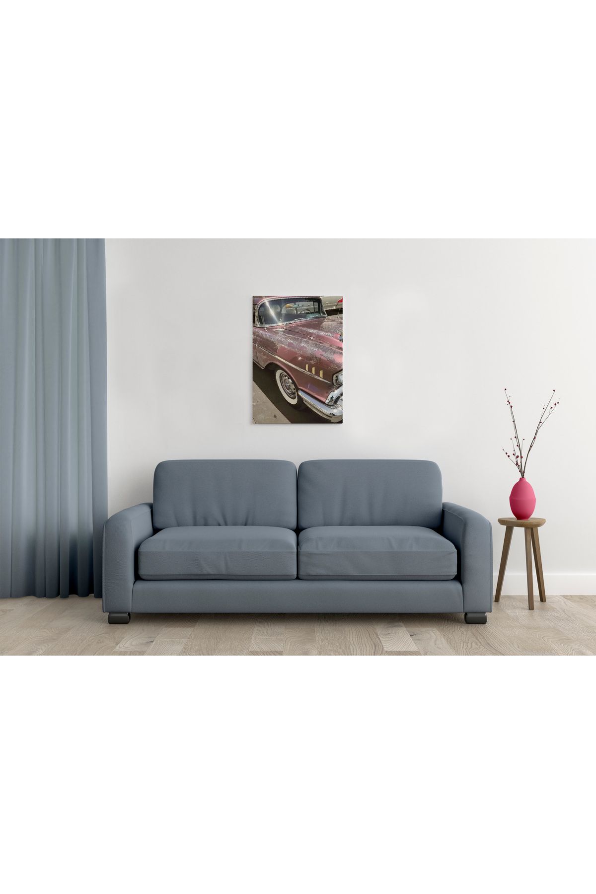 waspandhornet Vintage araba tasarımlı MDF tablo