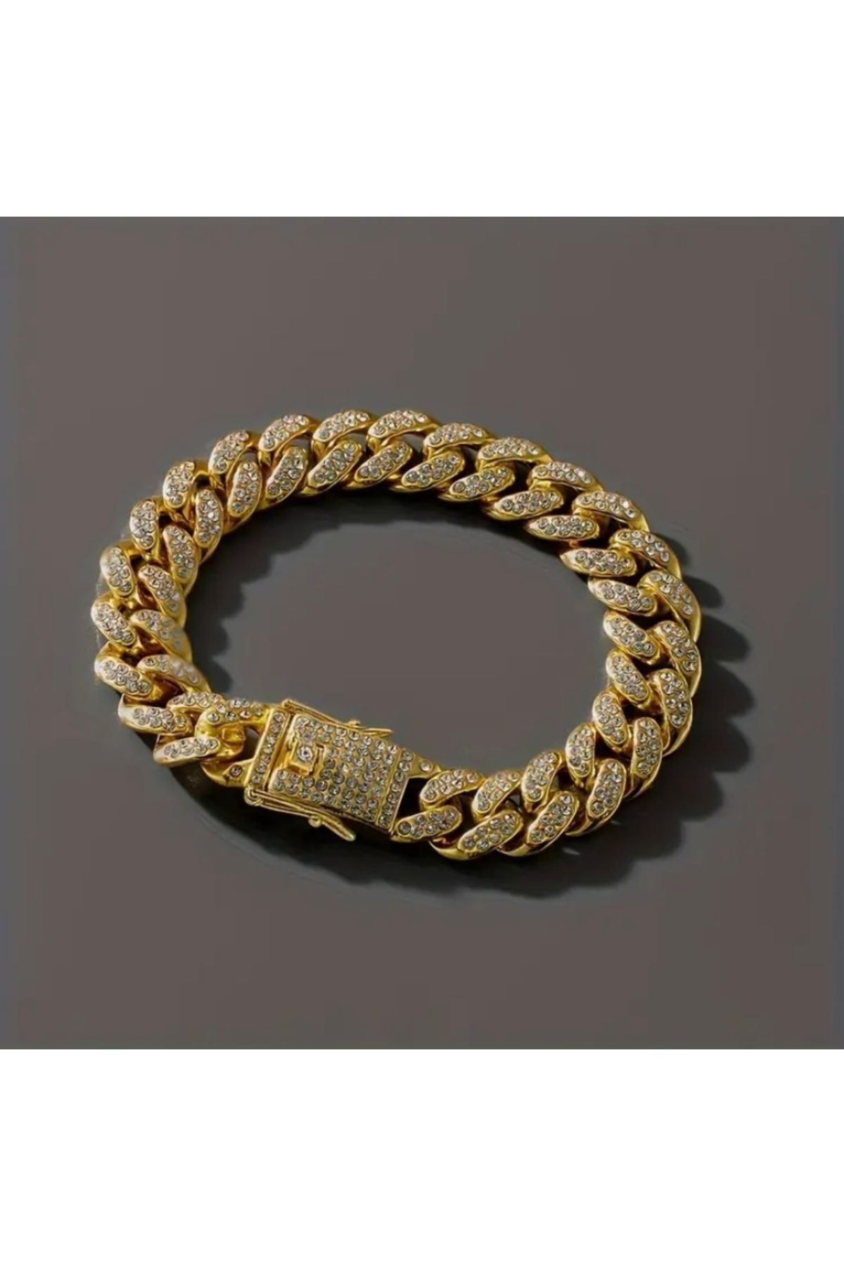 Accessories Vanilla Avenue Hip Hop Tarz Kalın Zincir Zirkon Taşlı Şık Günlük Kullanım Kadın Bileklik