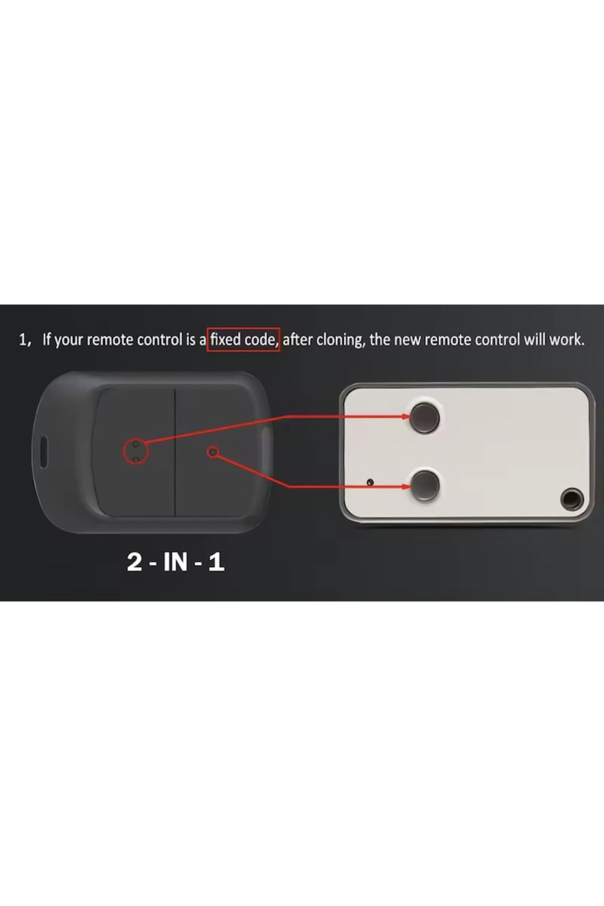 OEM-Universal Remote Control for Gates and Barriers with 2 Buttons, Mbong®, 280-868MHz, Auto Scan 3