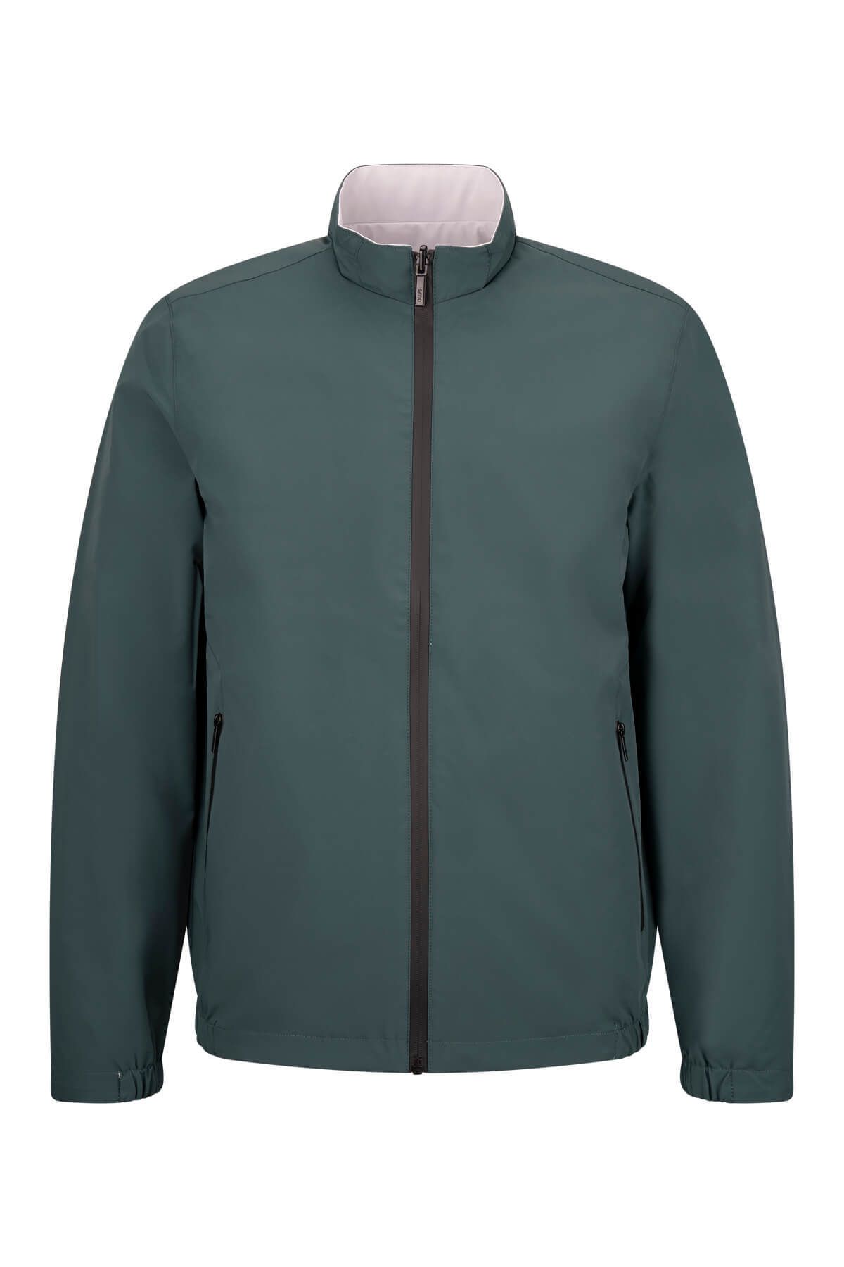 Hatemoğlu Yeşil - Bej Slim Fit Hakim Yaka Mont