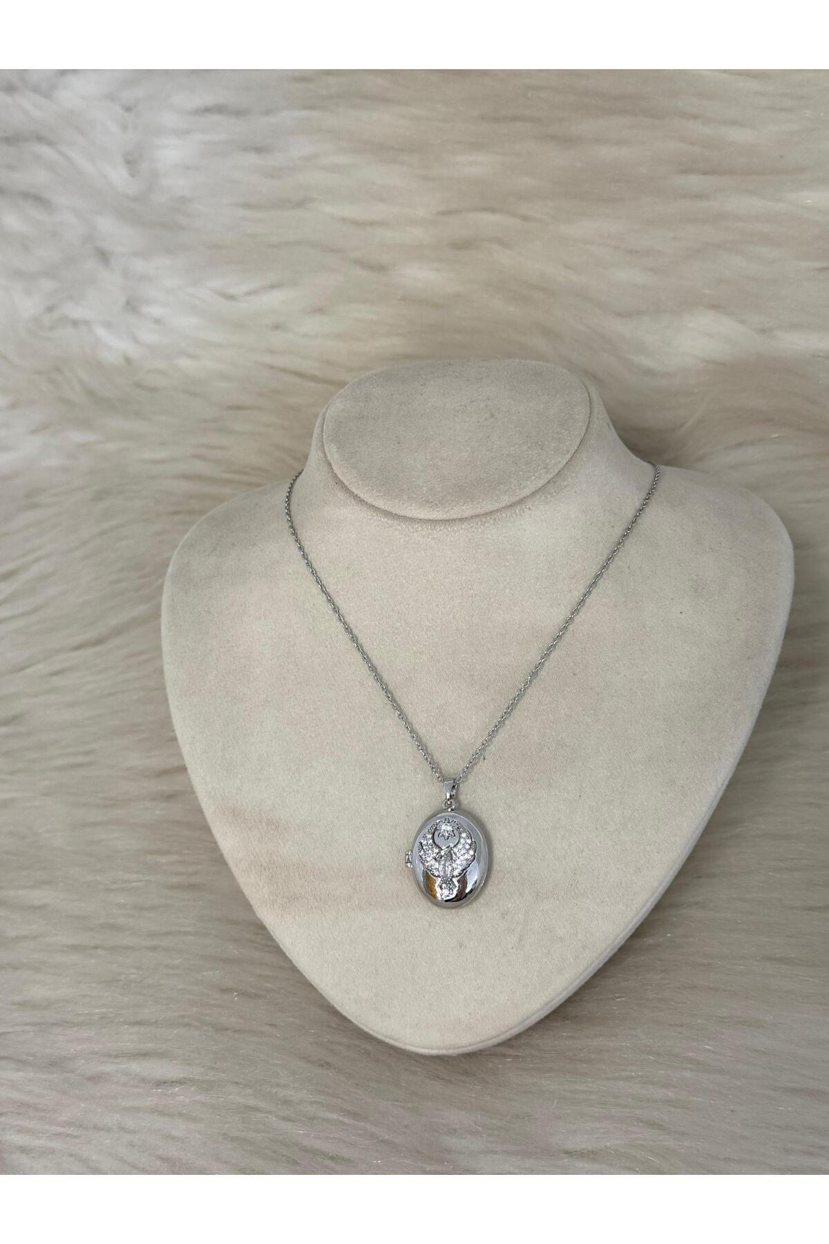 NİŞANTAŞI ACCESSORİES GÜMÜŞ RENK ÇELİK ALYA KOLYESİ