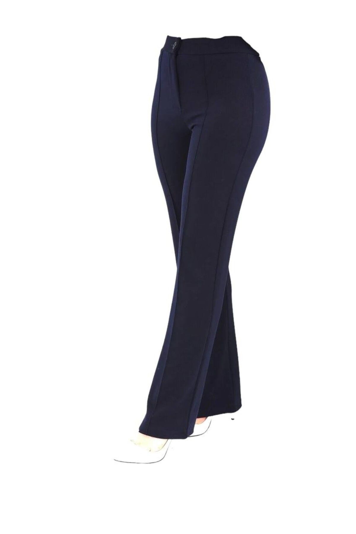 Sevda Kılınç Büyük Beden Çımalı Krep Kumaş Pantalon