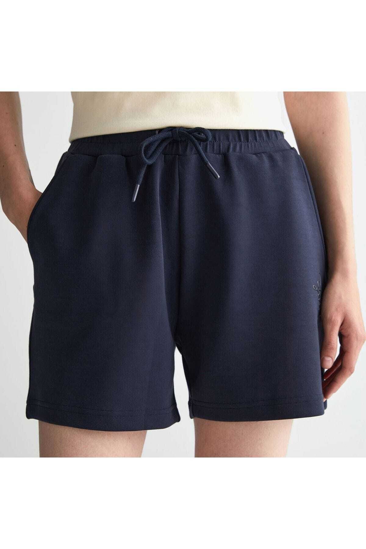 UYN SPORT Lacivert Kısa Şort Bermuda Pamuk Polyester