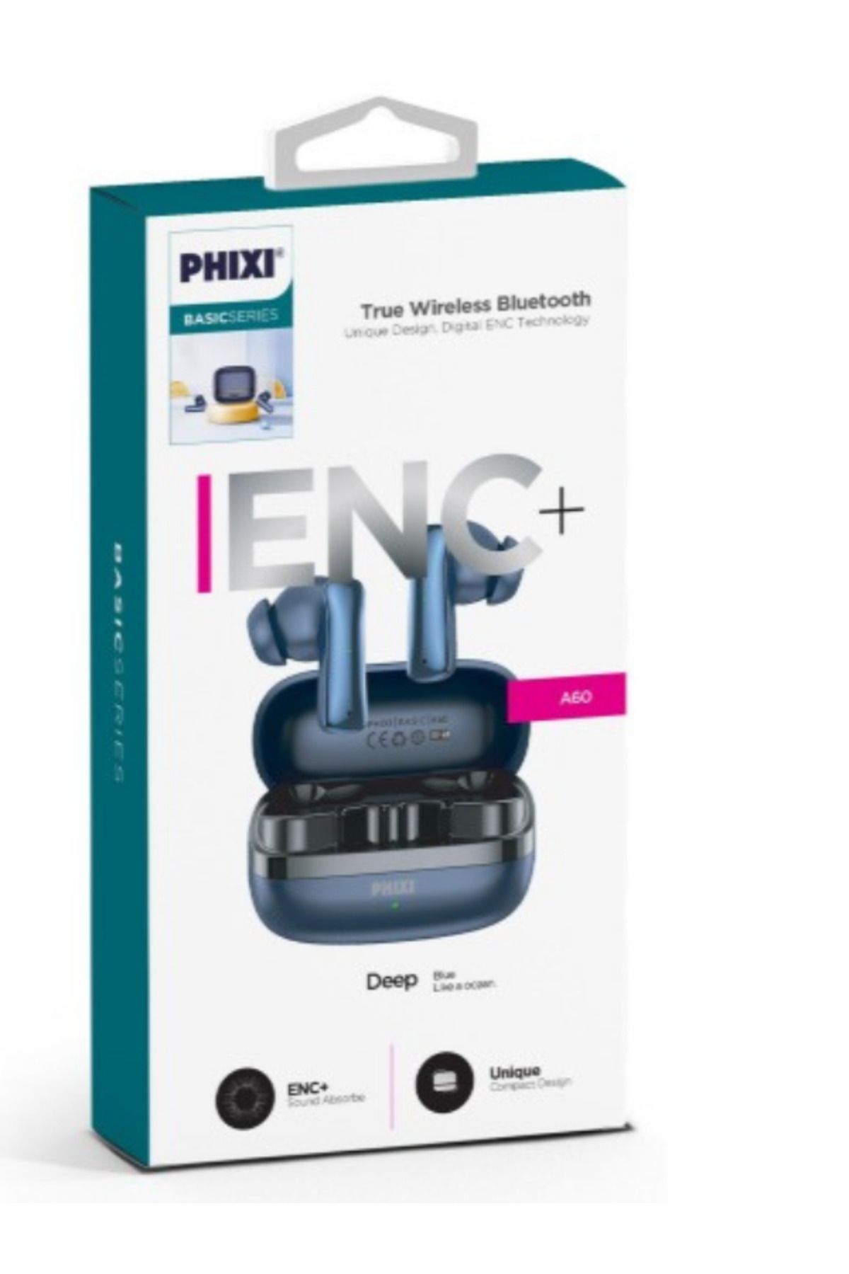 Phixi Basic A60 ENC USB-C Hızlı Şarj Destekli Bluetooth Kulaklık - 3 Farklı Renk