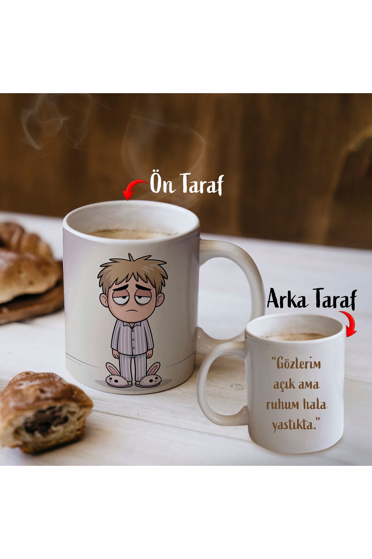 Spurvy Gözlerim Açık Ama Ruhum Hala Yastıkta Porselen Kupa bardak