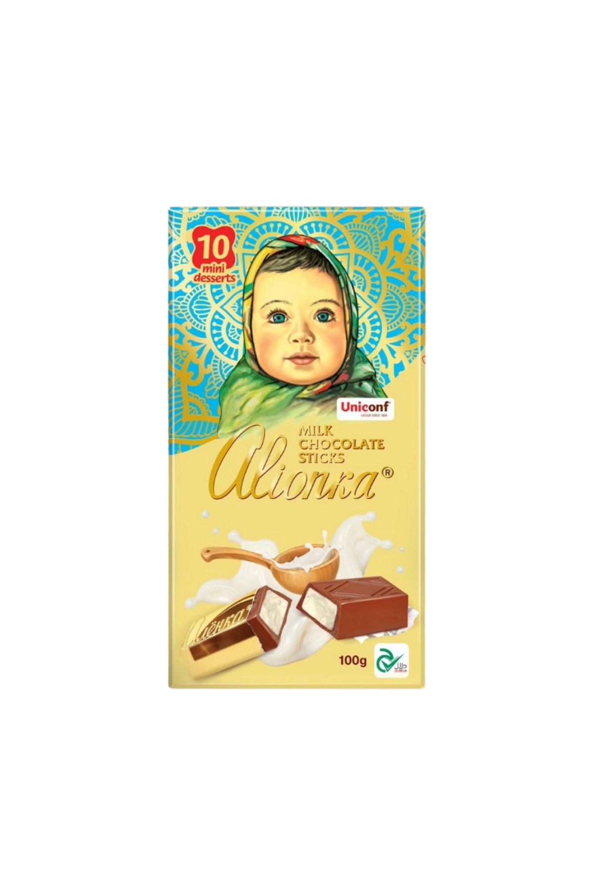 Alenka Alionka (Alenka) Milk Chocolate Sticks with Milk Filling 100g