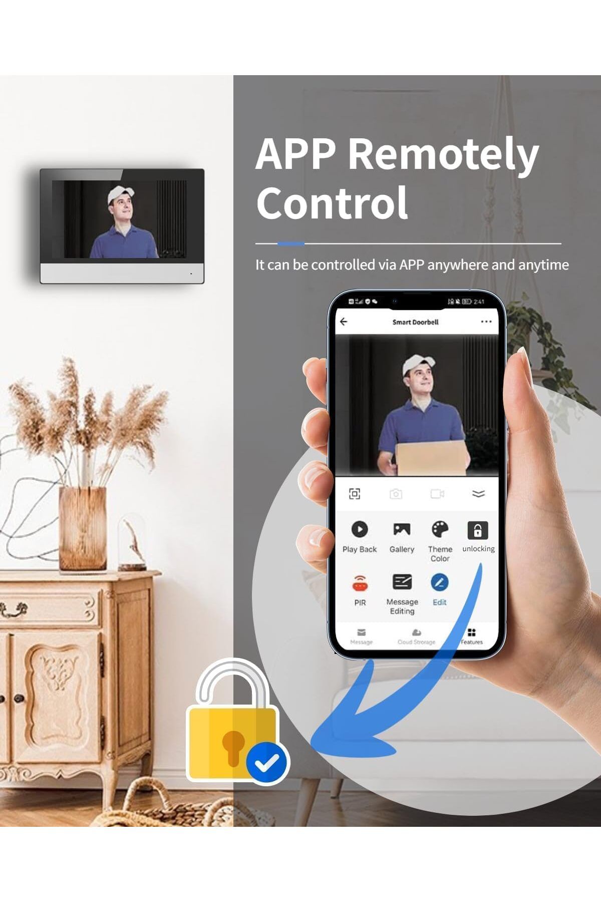 Hikvision-محطة اتصال فيديو داخلية DS-KH6320-WTE1 مزودة بشاشة لمس مقاس 7 بوصات، لاسلكية 7