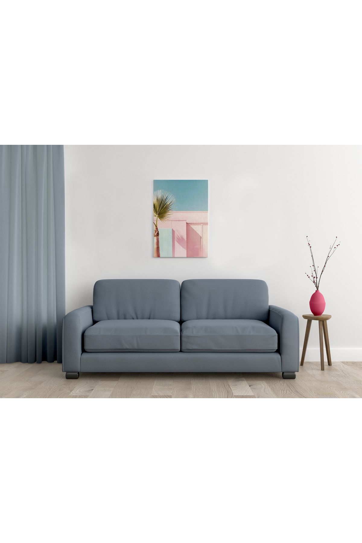 waspandhornet Palmiye Yapraklı Minimalist MDF Tablo