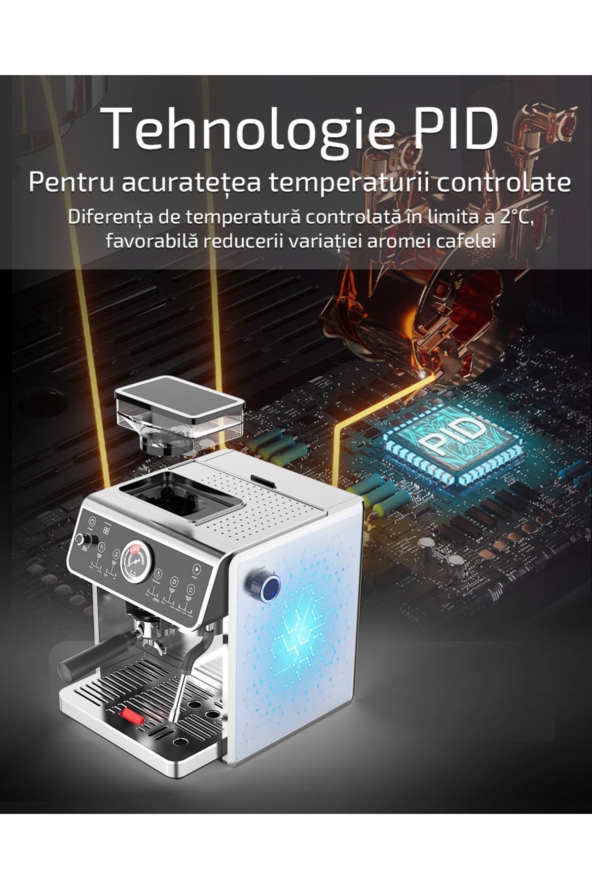 Zass-Semi-professional espresso coffee machine ZASS Pro Line ZEM 11, 2800W Touch LED display 20 bar 2.7 L 14