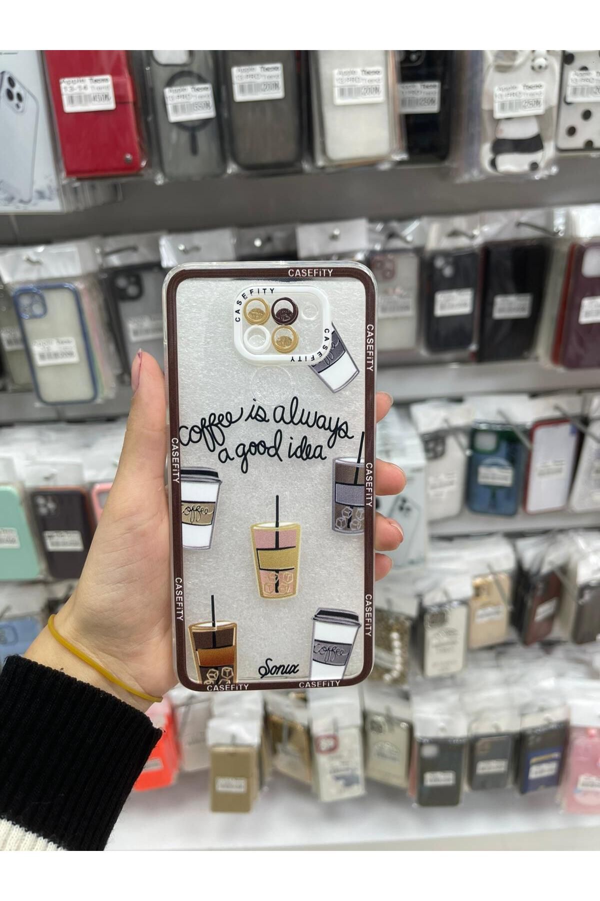 TECNOTREND redmi note 9 şeffaf baskılı silikon kılıf