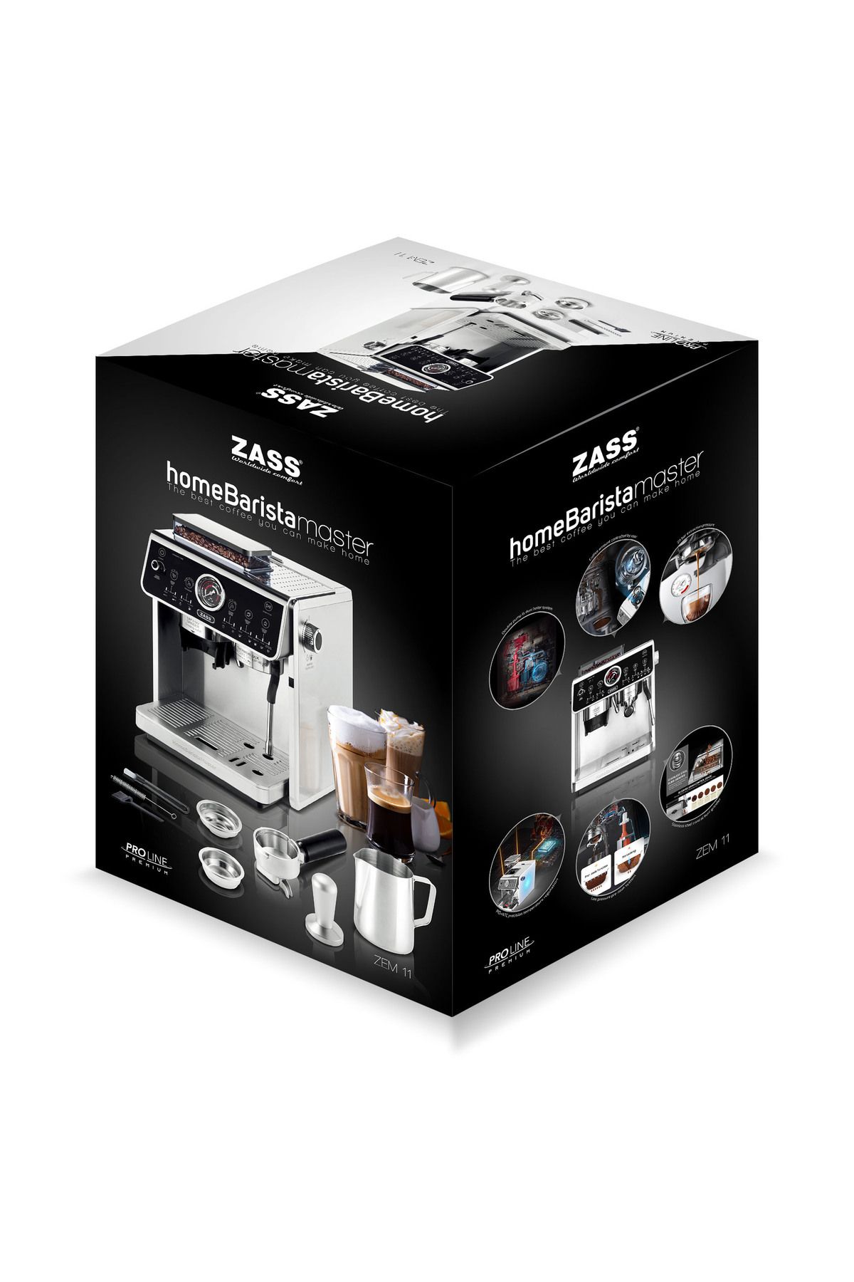 Zass-Semi-professional espresso coffee machine ZASS Pro Line ZEM 11, 2800W Touch LED display 20 bar 2.7 L 5