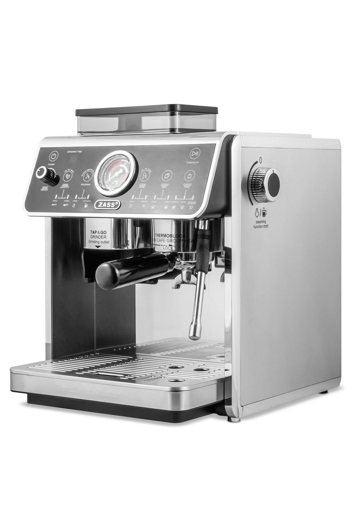 Zass-Semi-professional espresso coffee machine ZASS Pro Line ZEM 11, 2800W Touch LED display 20 bar 2.7 L 3
