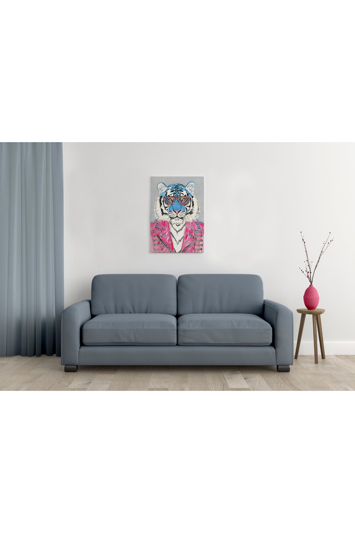 waspandhornet Kaplan Temalı Modern MDF Duvar Tablosu