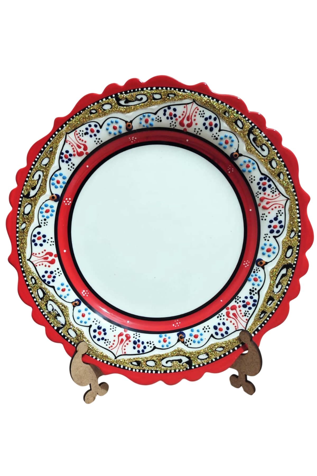 NATUREL Kişiye Özel Kaligrafi Çini Tabak Kabartmalı