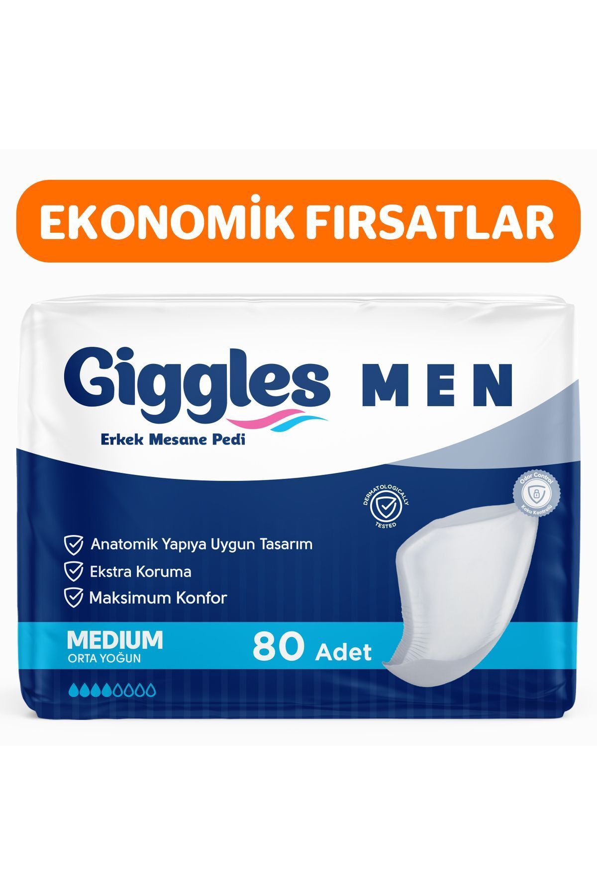 giggles Erkek (MEN) Mesane Pedi (bladder Ped )80 Adet