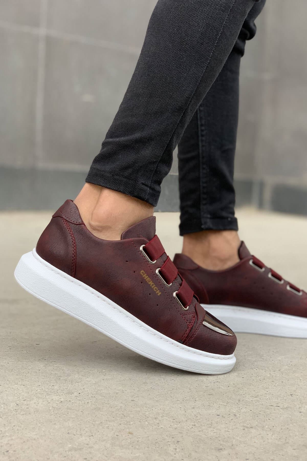onlinebutik CH251 CBT Mirror Erkek Ayakkabı BORDO