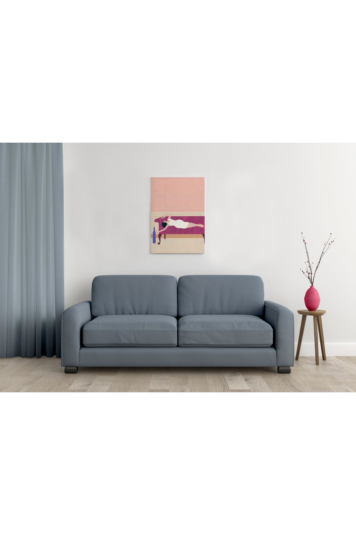 waspandhornet Minimalist Dinlenme Temalı MDF Tablo