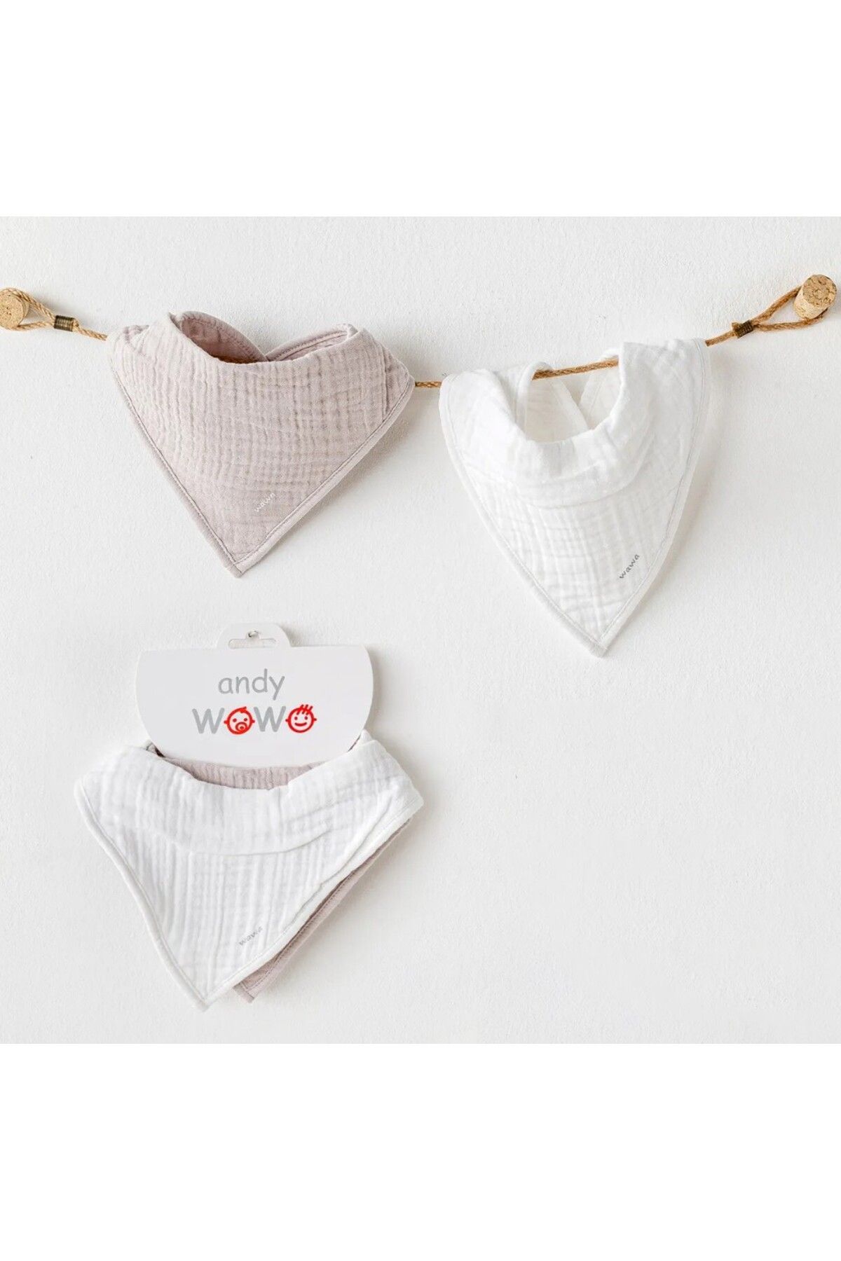 MAYORAL Andy Wawa BEBEK FULAR 2 PCS BIBS MUSLIN HOME