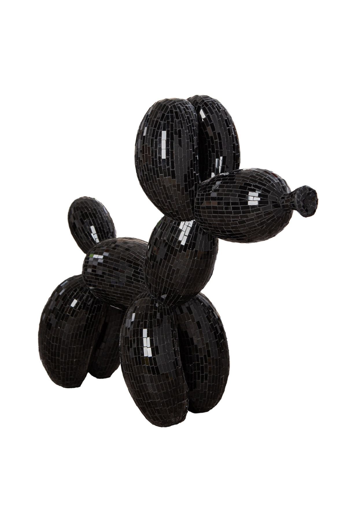 Gilde Gılde Figür Balon Köpek Ayna Camı Siyah L.24 Cm W.65 Cm H.61 Cm
