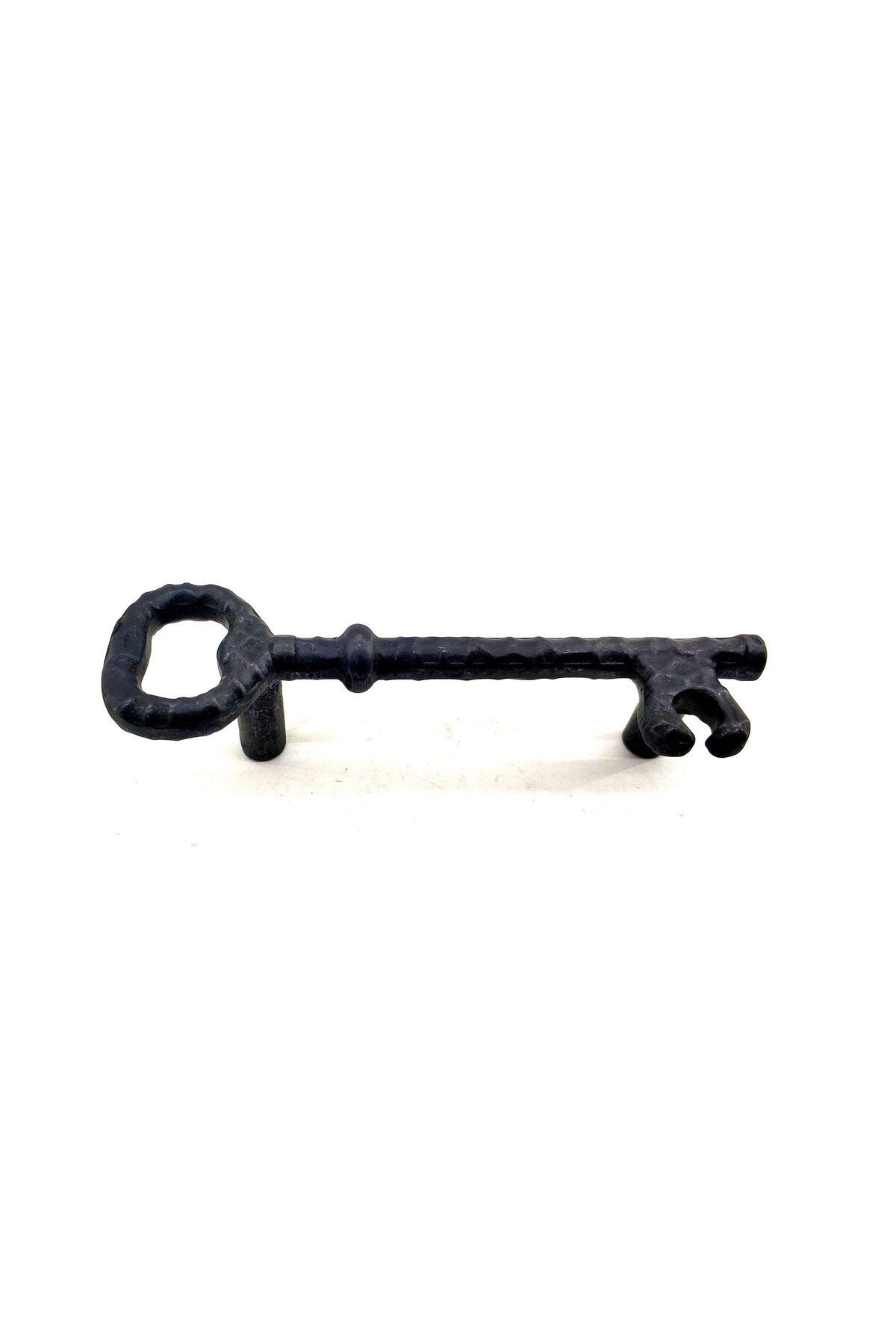 swilex Pirinç Anahtar Şeklinde Kapı Çekme Kolu, Mobilya, Sandık, Kutu Kulbu - 96mm, Oksit